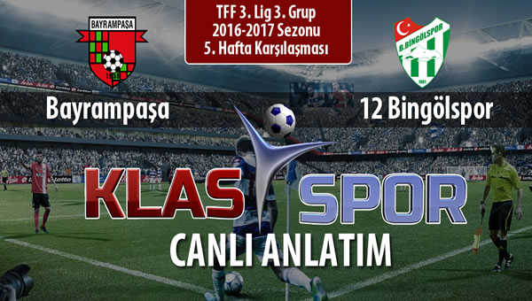 İşte Bayrampaşa - 12 Bingölspor maçında ilk 11'ler