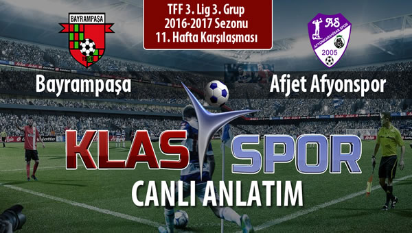 Bayrampaşa - Afjet Afyonspor  maç kadroları belli oldu...