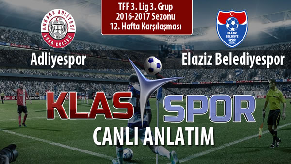 Adliyespor - Elaziz Belediyespor maç kadroları belli oldu...