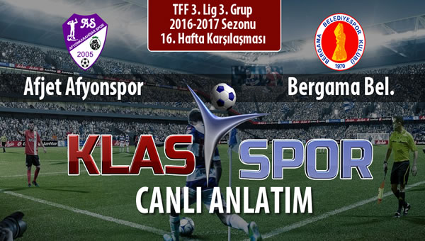 İşte Afjet Afyonspor  - Bergama Bel. maçında ilk 11'ler