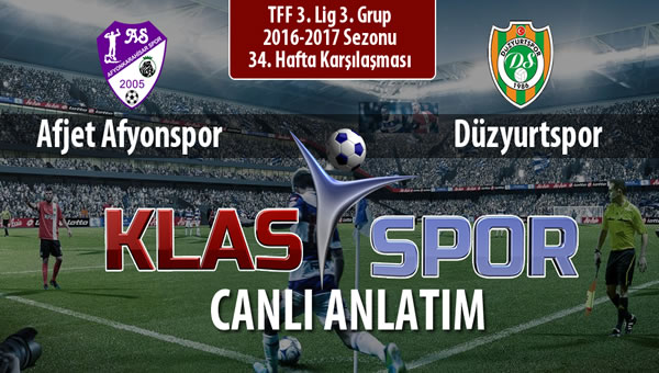 Afjet Afyonspor  - Düzyurtspor sahaya hangi kadro ile çıkıyor?