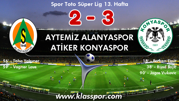 Aytemiz Alanyaspor 2 - Atiker Konyaspor 3