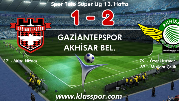 Gaziantepspor 1 - Akhisar Bel. 2