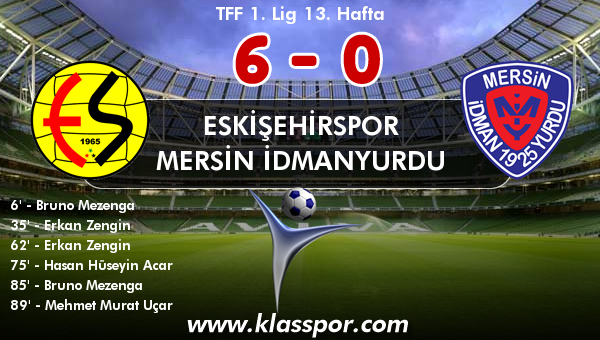 Eskişehirspor 6 - Mersin İdmanyurdu 0