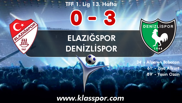 Elazığspor 0 - Denizlispor 3