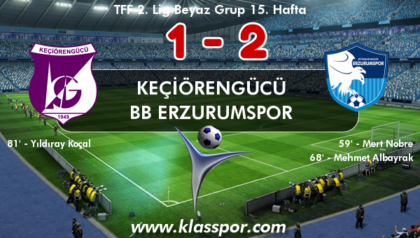 Keçiörengücü 1 - BB Erzurumspor 2