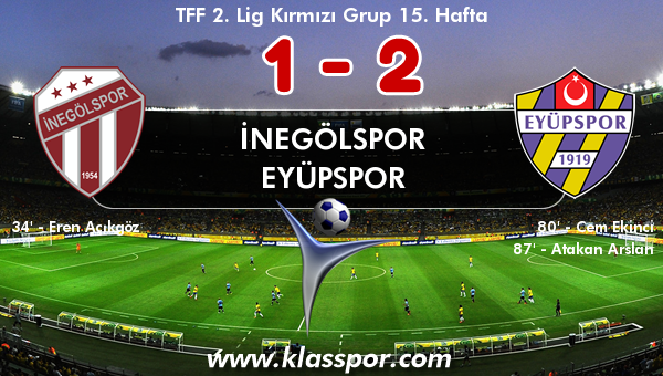 İnegölspor 1 - Eyüpspor 2