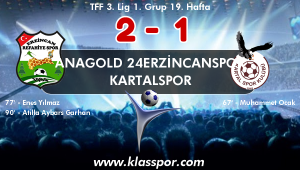 Anagold 24Erzincanspor 2 - Kartalspor 1