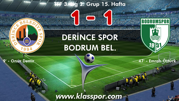 Derince Spor 1 - Bodrum Bel. 1