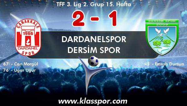 Dardanelspor 2 - Dersim Spor 1