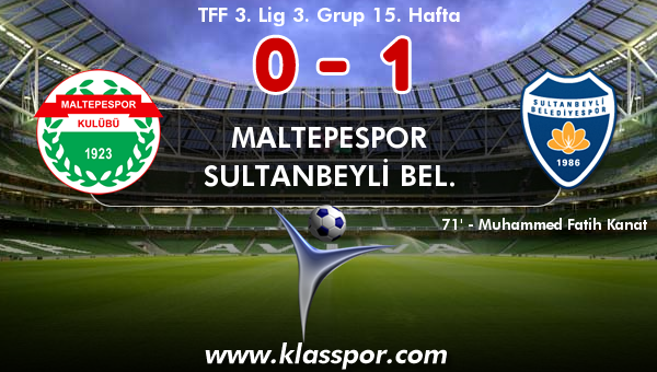 Maltepespor 0 - Sultanbeyli Bel. 1