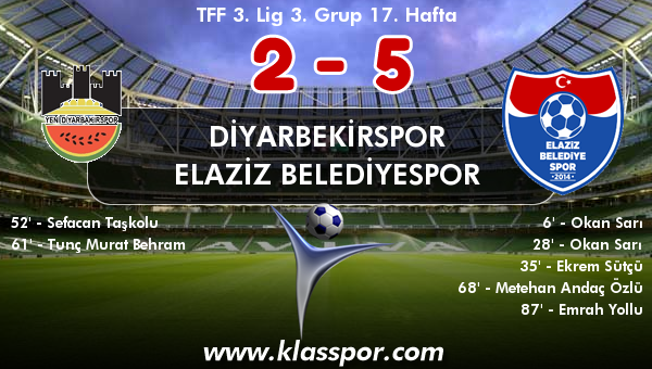 Diyarbekirspor 2 - Elaziz Belediyespor 5