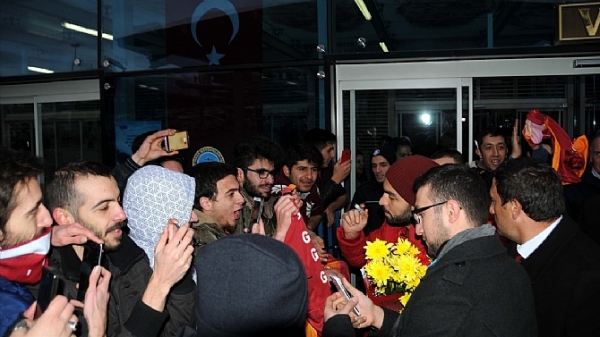 Galatasaray'a Erzincan'da coşkulu karşılama