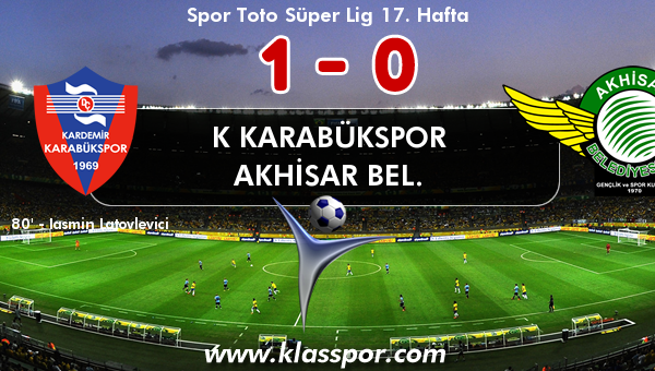 K Karabükspor 1 - Akhisar Bel. 0