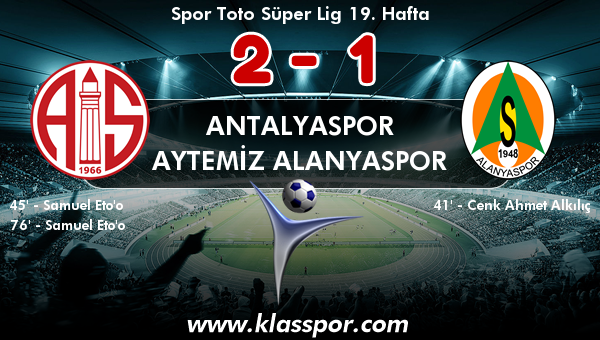 Antalyaspor 2 - Aytemiz Alanyaspor 1
