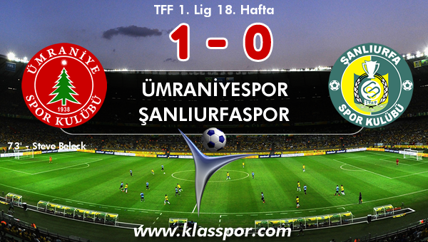 Ümraniyespor 1 - Şanlıurfaspor 0