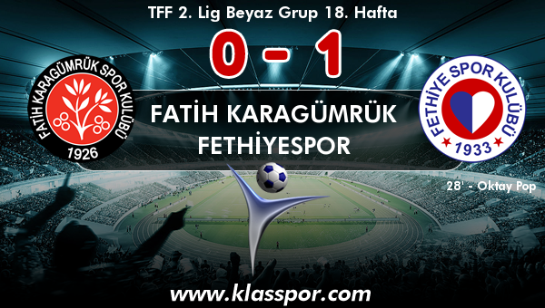 Fatih Karagümrük 0 - Fethiyespor 1