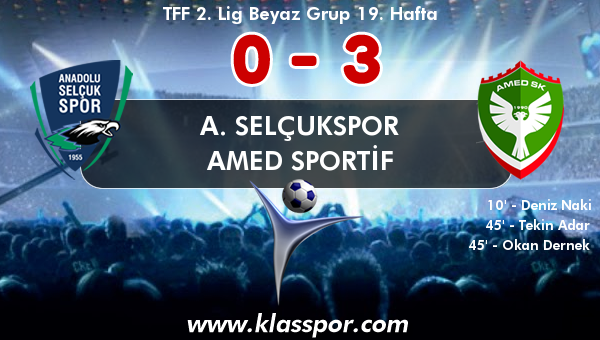 A. Selçukspor 0 - Amed Sportif 3