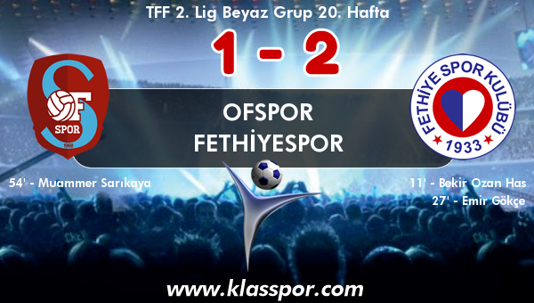 Ofspor 1 - Fethiyespor 2