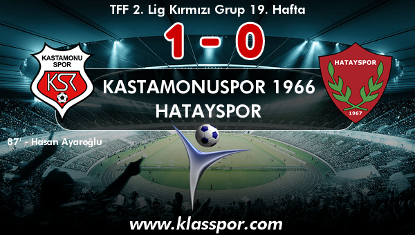 Kastamonuspor 1966 1 - Hatayspor 0