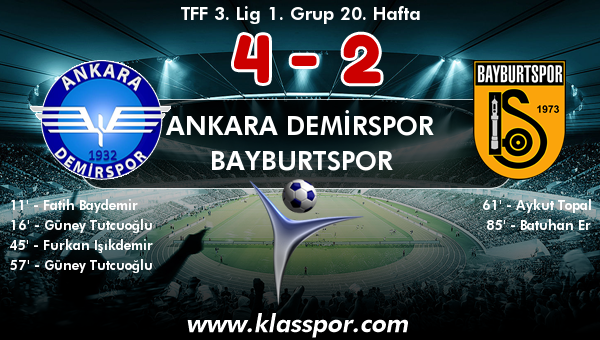 Ankara Demirspor 4 - Bayburtspor 2