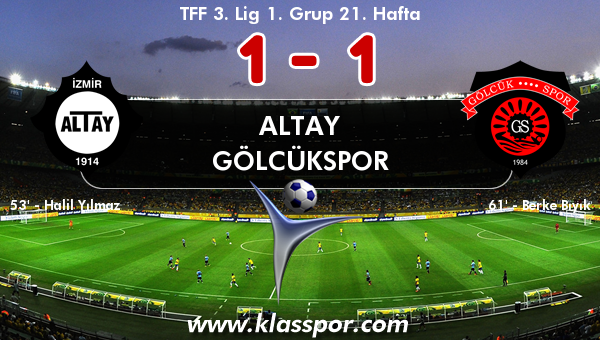 Altay 1 - Gölcükspor 1