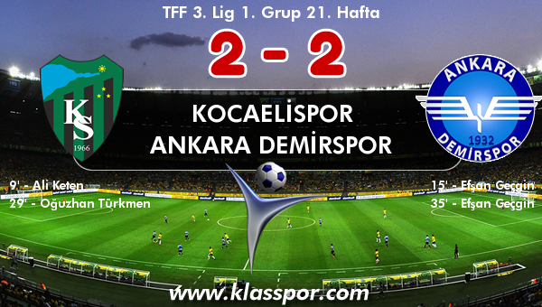 Kocaelispor 2 - Ankara Demirspor 2