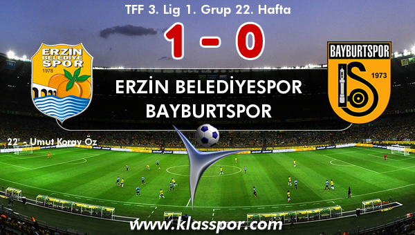 Erzin Belediyespor 1 - Bayburtspor 0