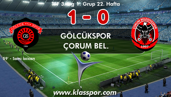 Gölcükspor 1 - Çorum Bel. 0