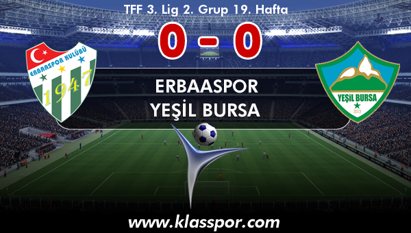 Erbaaspor 0 - Yeşil Bursa 0