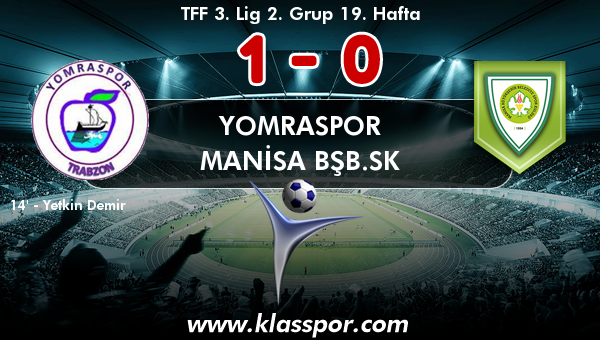 Yomraspor 1 - Manisa BŞB.SK 0