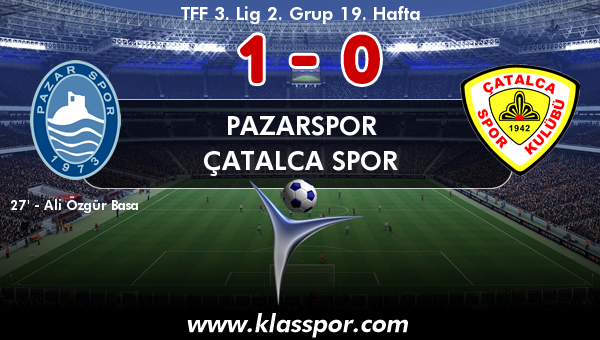 Pazarspor 1 - Çatalca Spor 0