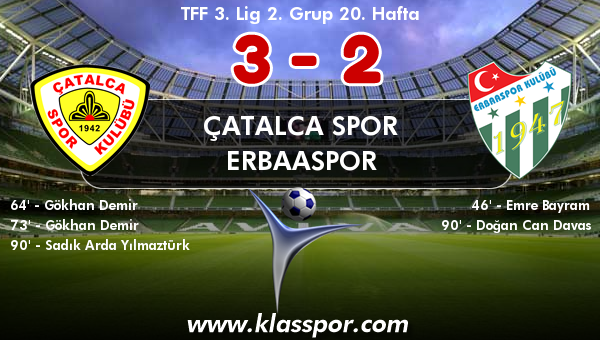 Çatalca Spor 3 - Erbaaspor 2
