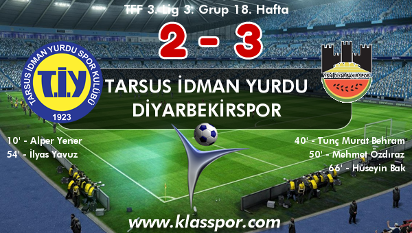 Tarsus İdman Yurdu 2 - Diyarbekirspor 3