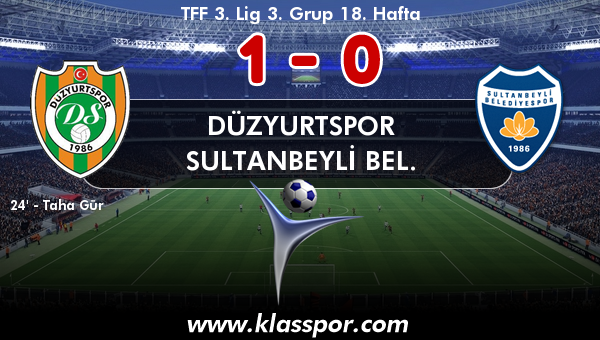 Düzyurtspor 1 - Sultanbeyli Bel. 0