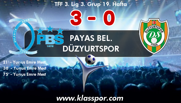 Payas Bel. 3 - Düzyurtspor 0