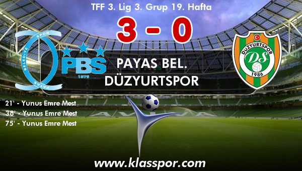 Payas Bel. 3 - Düzyurtspor 0