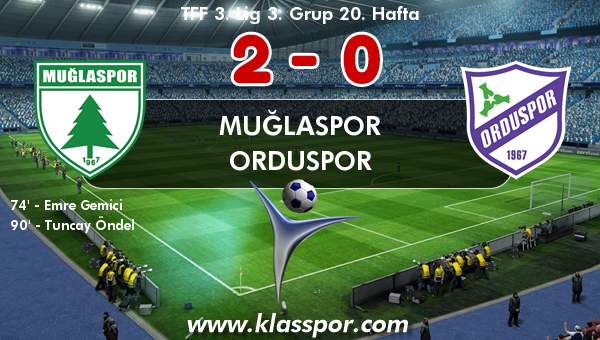 Muğlaspor 2 - Orduspor 0
