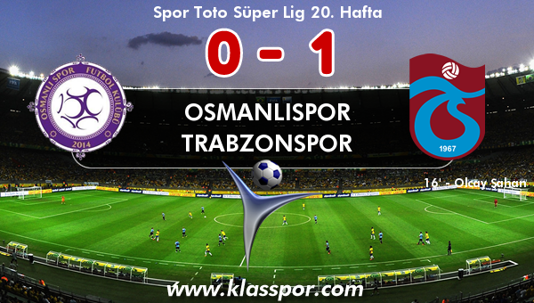 Osmanlıspor 0 - Trabzonspor 1
