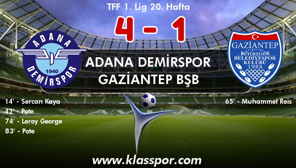 Adana Demirspor 4 - Gaziantep BŞB 1