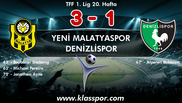 Yeni Malatyaspor 3 - Denizlispor 1