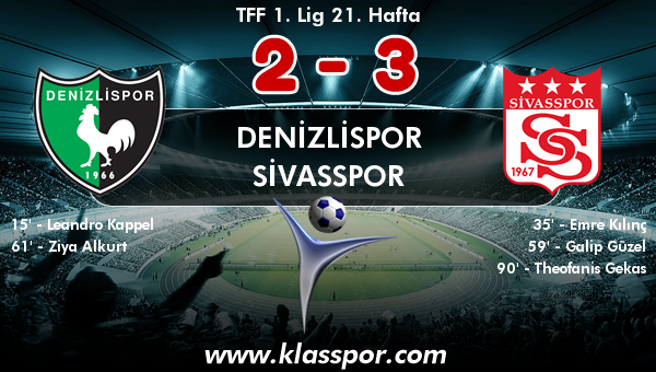 Denizlispor 2 - Sivasspor 3