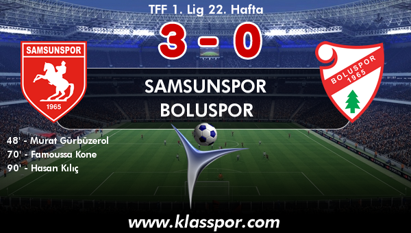 Samsunspor 3 - Boluspor 0