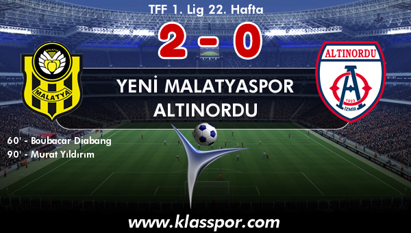 Yeni Malatyaspor 2 - Altınordu 0