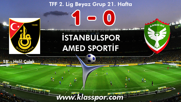 İstanbulspor 1 - Amed Sportif 0