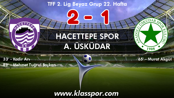 Hacettepe Spor 2 - A. Üsküdar 1