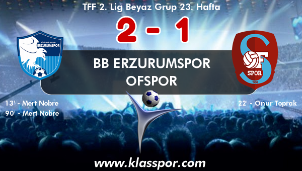 BB Erzurumspor 2 - Ofspor 1