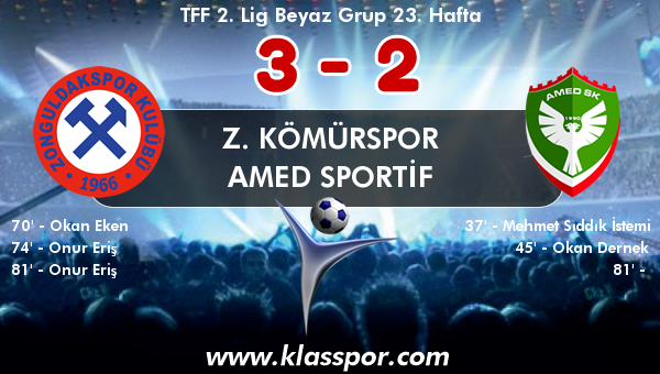 Z. Kömürspor 3 - Amed Sportif 2