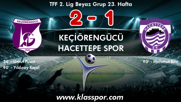 Keçiörengücü 2 - Hacettepe Spor 1