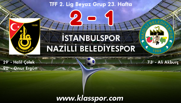 İstanbulspor 2 - Nazilli Belediyespor 1